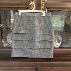 Cato ruffled size 10 skirt dark heather grayish color